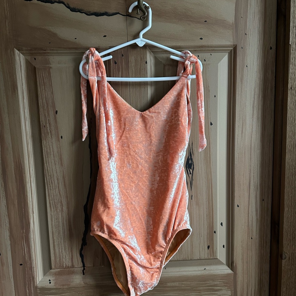 Orange Velvet Leotard Dancewear